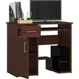 akord furniture factory AKORD JAY in der Farbe Wenge Schublade und 3 Ablagen B90 x H74 x T50 cm - Dunkelbraun