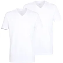 Bugatti T-Shirt »Bari« 2er Pack, V-Ausschnitt, Kurzarm, basic, Baumwolle, weich, atmungsaktiv bugatti weiß-hell-uni