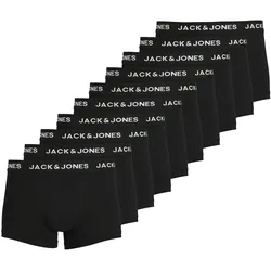 Boxershorts JACK & JONES "Boxershort JACSOLID 10er Pack", Herren, Gr. XXL, schwarz, Obermaterial: 95% Baumwolle CO. 5% Elasthan EL., Unterhosen