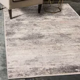 Mazovia Abstraktes Vintage Designer Teppich - Kurzflor - Weich Teppich für Wohnzimmer, Esszimmer - ÖKO-TEX Wohnzimmerteppich - Teppiche Grau Beige 160 x 220 cm