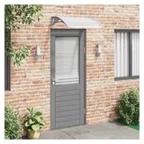 vidaXL Türvordach 80 x 80 cm grau/transparent