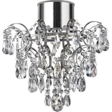 Searchlight Deckenleuchte Belle Chandelier - Chrome Metal & Clear Crystal, Leuchtmittel wechselbar silberfarben