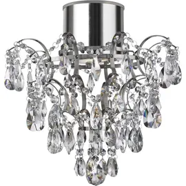 Searchlight Deckenleuchte Belle Chandelier - Chrome Metal & Clear Crystal, Leuchtmittel wechselbar silberfarben