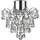 Searchlight Deckenleuchte Belle Chandelier - Chrome Metal & Clear Crystal, Leuchtmittel wechselbar silberfarben