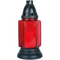 HS Candle Grableuchte Aus Glas 24 cm Rot