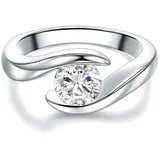 Trilani Ring aus Sterling Silber mit Zirkonia in silber | Gr.: 59