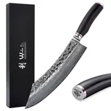 Wakoli EBO Damastmesser Blockmesser 25 cm Schwarz