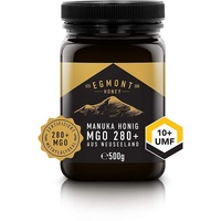 Egmont Honey Manuka Honig 280+ MGO 10+ UMF 500g |zertifizierter MGO und UMF Gehalt |roh und 100% natürlich | hergestellt in Neuseeland