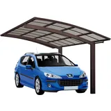 Ximax Alu Einzelcarport Portoforte Typ 60 Mattbraun XS 241x556cm Sonderfertigung