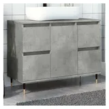 vidaXL Badschrank Betongrau 80x33x60 cm Holzwerkstoff