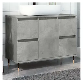 vidaXL Badschrank Betongrau 80x33x60 cm Holzwerkstoff