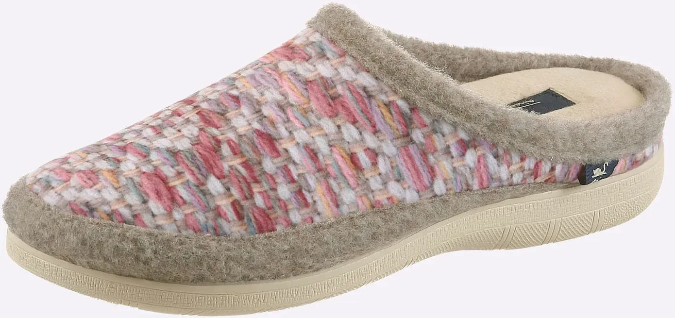 Pantoffel INSPIRATIONEN, Damen, Gr. 36, bunt (bleu, gemustert), Textil, Schuhe