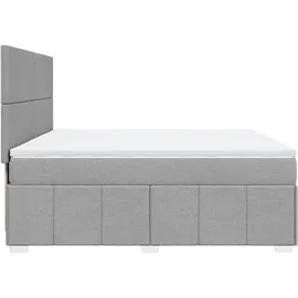 vidaXL Boxspringbett 180 x 200 cm Hellgrau