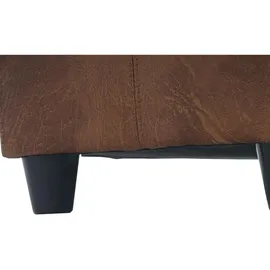 berlinlodge Aufbewahrungs-Truhe Lars HxBxT 45x114x45cm Stoff/Textil Wildlederimitat Sitzbank Bank