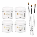 sun garden nail Sun Garden Nails UV Classic Set – 4×5 ml Nagelset für Aufbau,Grundier,French & Versiegelung – Profi UV-System für Nageldesign – für UV/LED Lampe – geeignet für Studio & Zuhause