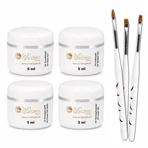 sun garden nail Sun Garden Nails UV Classic Set – 4×5 ml Nagelset für Aufbau,Grundier,French & Versiegelung – Profi UV-System für Nageldesign – für UV/LED Lampe – geeignet für Studio & Zuhause