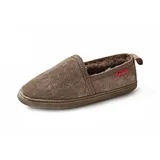 Reissner Lammfelle | Engel Hausschuhe Java | Veloursleder | Innenfutter echtes Merino Lammfell aus Australien | kuschelige Slipper | 48 braun - 48 EU