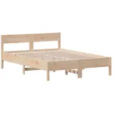 vidaXL Massivholzbett ohne Matratze 160x200 cm Kiefernholz