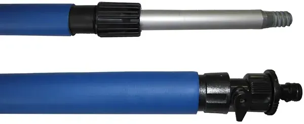 Teleskopstangen Autopflege Aluminium MI-PRO 2x0,9 m blau mit Wasserdurchlauf und Schaumstoffüberzug
