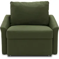 DOMO. collection Sessel Relax, Dauerschläfer, Boxspring Sofa mit Schlaffunktion, Schlafsessel, Gästebett, Schlafsofa 108 x 96 x 86 cm (BxTxH), grün