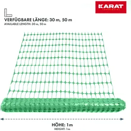 Floordirekt Absperrzaun Chester 30 m x 100 cm Grün/Kunststoff