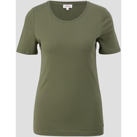 s.Oliver - Jerseyshirt mit Rundhalsausschnitt, Damen, Grün, 38
