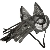 my hobby horse Fliegenhaube mit Fransen für Steckenpferde Schwarz