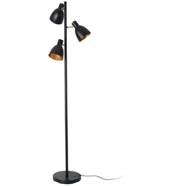 [lux.pro] Stehlampe Witney 3-flammig Schwarz / Goldfarben