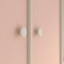petits-meubles SCHRANK 2 Türen Alycia Beige - Korallenrosa - Holzeffekt
