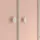 petits-meubles SCHRANK 2 Türen Alycia Beige - Korallenrosa - Holzeffekt