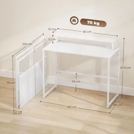 Homcom Schreibtisch Klappbar Weiß