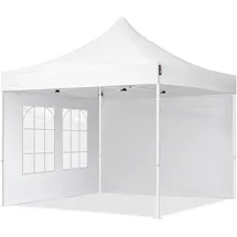 TOOLPORT Faltpavillon Economy 3 x 3 m inkl. 2 Seitenteile weiß 59041