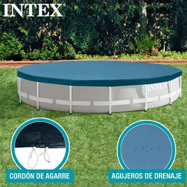 Intex Abdeckplane für Frame Pool 366 cm blau 28031