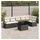 vidaXL Garten-Loungesofa-Set 7-tlg. schwarz/creme