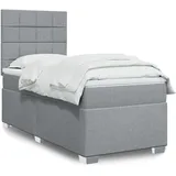 vidaXL Boxspringbett 180 x 200 cm Hellgrau