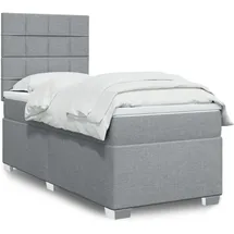 vidaXL Boxspringbett 180 x 200 cm Hellgrau