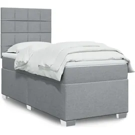 vidaXL Boxspringbett 180 x 200 cm Hellgrau