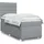 vidaXL Boxspringbett 180 x 200 cm Hellgrau