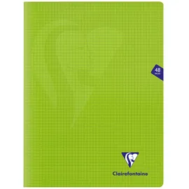 Clairefontaine Heft Mimesys 24x32 cm 24 Blatt 90g kariert 5/5 Einband aus Polypropylen Grün 10 St.