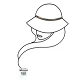 DanDiBo Ambiente Wandkerzenhalter Lady Metall Schwarz