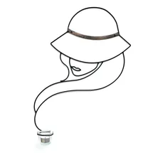 DanDiBo Ambiente Wandkerzenhalter Lady Metall Schwarz