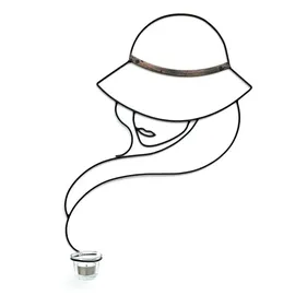 DanDiBo Ambiente Wandkerzenhalter Lady Metall Schwarz