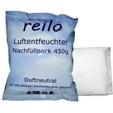 12x 450g"reilo" Luftentfeuchter Granulat (Calciumchlorid) im Vliesbeutel - Nachfüllpack für Raumentfeuchter ab 400g -