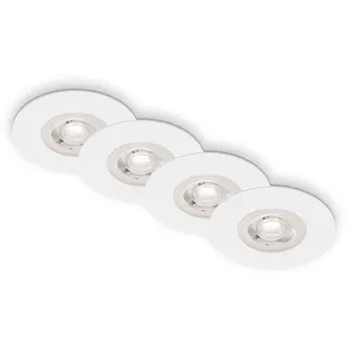 Briloner LED-Einbauleuchten Kulana 4er Set Mini 4,9W, 480lm weiß