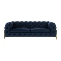 S-STYLE Chesterfield Einzelsofa  Natalie , blau , Maße (cm): B: 225 H: 75