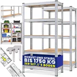 monzana Schwerlastregal 2er-Set 180x90x40cm verzinkt