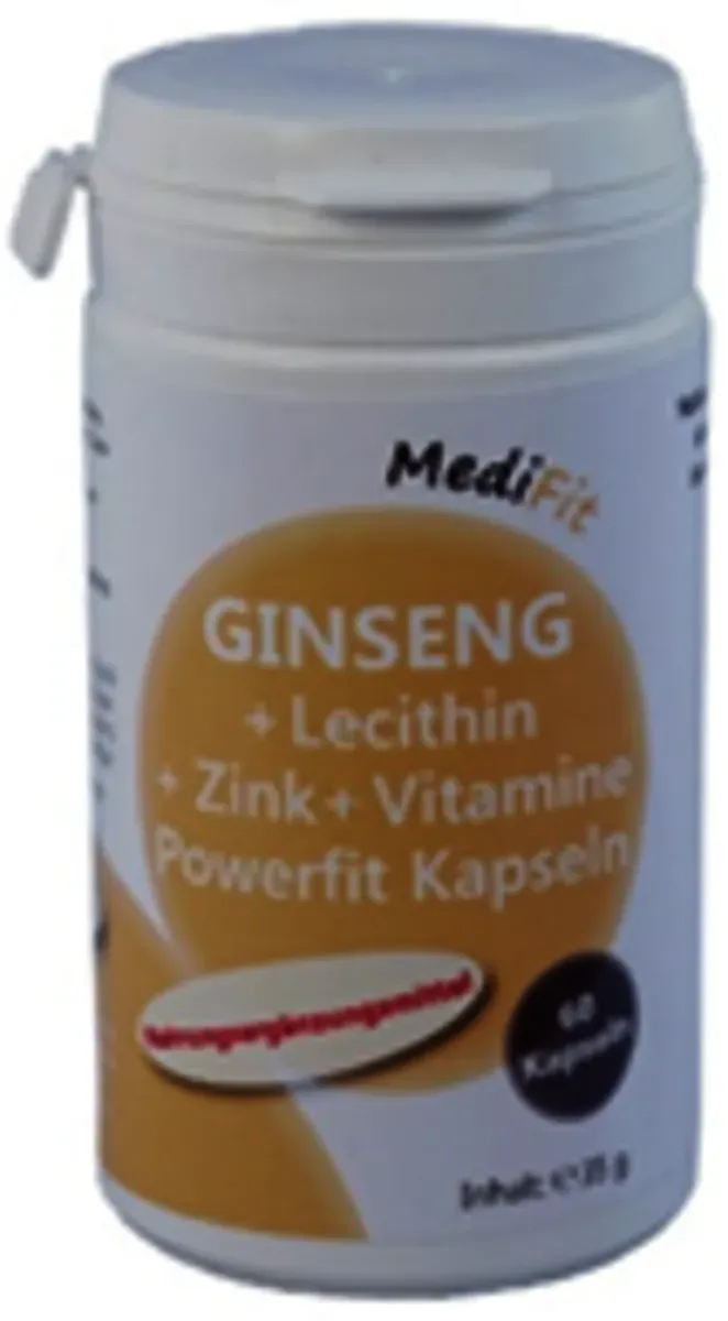 Ginseng + Lecithin + Zink + Vitamine Powerfit Kapseln