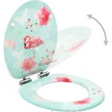 vidaXL Toilettensitz MDF Flamingo Blau