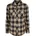 Turnup Checked Blusenshirt Schwarz L