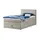 deinbett Boxspringbett HAWAII 1 ¦ grau ¦ Maße (cm): B: 121 H: 107